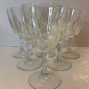 Crystal wine glasses set of 6